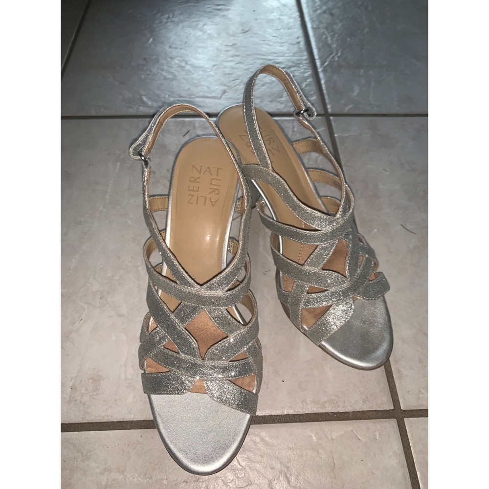 Silver Heel Sandal